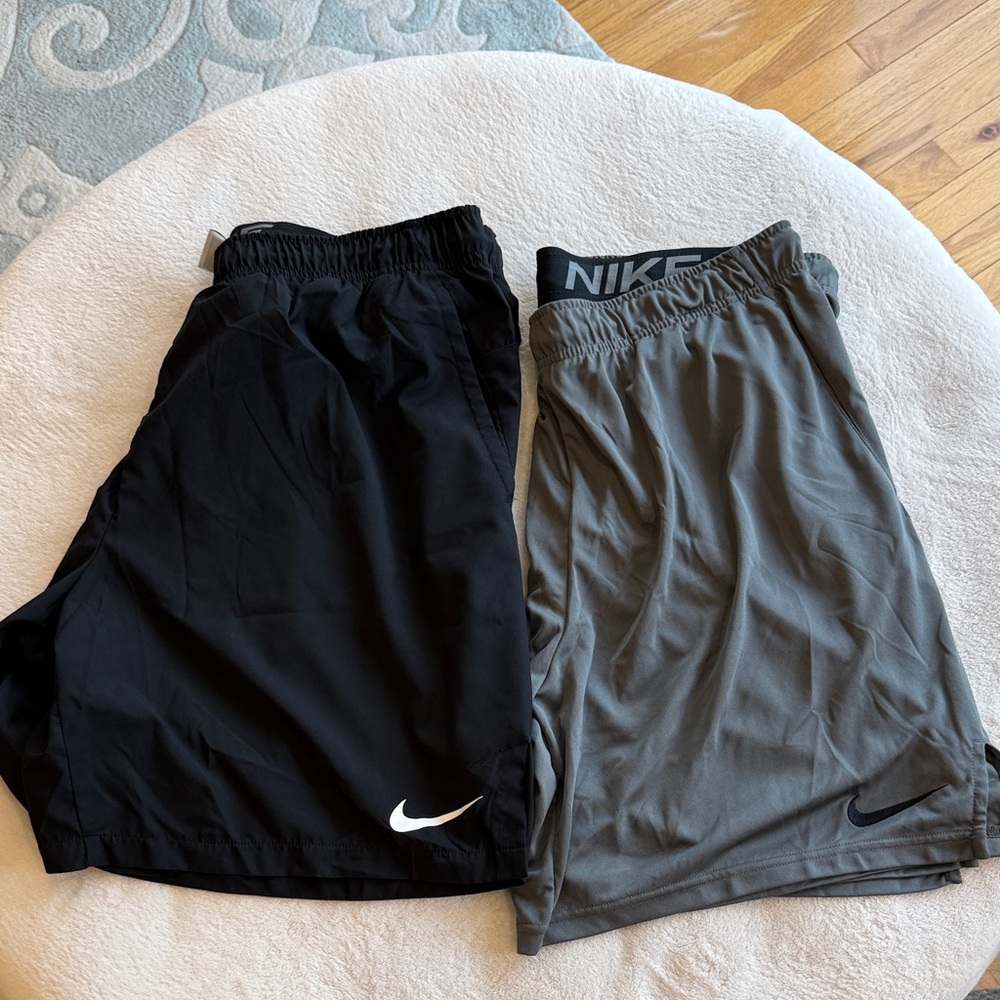 Nike Dual Pack Black and Gray Shorts